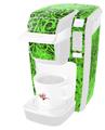Decal Style Vinyl Skin compatible with Keurig K10 / K15 Mini Plus Coffee Makers Folder Doodles Neon Green (KEURIG NOT INCLUDED)