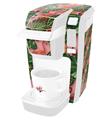 Decal Style Vinyl Skin compatible with Keurig K10 / K15 Mini Plus Coffee Makers Famingos and Flowers Pink (KEURIG NOT INCLUDED)