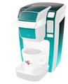 Decal Style Vinyl Skin compatible with Keurig K10 / K15 Mini Plus Coffee Makers Smooth Fades Neon Teal Black (KEURIG NOT INCLUDED)