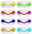 Solid Colors 02 - 8 Decal Style Skin Accessory Set fits ReadeREST Clip (READEREST NOT INCLUDED)