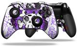 Cartoon Skull Purple - Decal Style Skin fits Microsoft XBOX One ELITE Wireless Controller