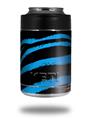 Skin Decal Wrap for Yeti Colster, Ozark Trail and RTIC Can Coolers - Zebra Blue (COOLER NOT INCLUDED)