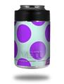 Skin Decal Wrap for Yeti Colster, Ozark Trail and RTIC Can Coolers - Kearas Polka Dots Purple And Blue (COOLER NOT INCLUDED)