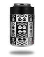 Skin Decal Wrap for Yeti Colster, Ozark Trail and RTIC Can Coolers - Skull And Crossbones Pattern Bw (COOLER NOT INCLUDED)