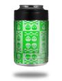 Skin Decal Wrap for Yeti Colster, Ozark Trail and RTIC Can Coolers - Skull And Crossbones Pattern Green (COOLER NOT INCLUDED)