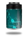 Skin Decal Wrap for Yeti Colster, Ozark Trail and RTIC Can Coolers - Bokeh Music Neon Teal (COOLER NOT INCLUDED)