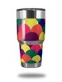 Skin Decal Wrap for Yeti Tumbler Rambler 30 oz Brushed Cirlces Multi Dark (TUMBLER NOT INCLUDED)