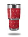 Skin Decal Wrap for Yeti Tumbler Rambler 30 oz Hearts Red On White (TUMBLER NOT INCLUDED)