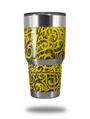 Skin Decal Wrap for Yeti Tumbler Rambler 30 oz Folder Doodles Yellow (TUMBLER NOT INCLUDED)