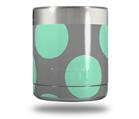 Skin Decal Wrap for Yeti Rambler Lowball - Kearas Polka Dots Mint And Gray