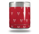 Skin Decal Wrap for Yeti Rambler Lowball - Hearts Red On White