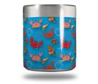 Skin Decal Wrap for Yeti Rambler Lowball - Crabs and Shells Blue Medium