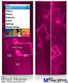 iPod Nano 4G Skin - Bokeh Music Hot Pink