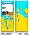 iPod Nano 4G Skin - Drip Yellow Teal Pink