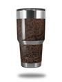 WraptorSkinz Skin Wrap compatible with RTIC 30oz ORIGINAL 2017 AND OLDER Tumblers Folder Doodles Chocolate Brown (TUMBLER NOT INCLUDED)