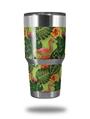WraptorSkinz Skin Wrap compatible with RTIC 30oz ORIGINAL 2017 AND OLDER Tumblers Famingos and Flowers Sage Green (TUMBLER NOT INCLUDED)