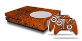 WraptorSkinz Decal Skin Wrap Set works with 2016 and newer XBOX One S Console and 2 Controllers Folder Doodles Burnt Orange