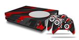WraptorSkinz Decal Skin Wrap Set works with 2016 and newer XBOX One S Console and 2 Controllers Jagged Camo Red
