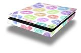 Vinyl Decal Skin Wrap compatible with Sony PlayStation 4 Slim Console Rainbow Lips White (PS4 NOT INCLUDED)