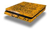 Vinyl Decal Skin Wrap compatible with Sony PlayStation 4 Slim Console Folder Doodles Orange (PS4 NOT INCLUDED)