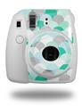 WraptorSkinz Skin Decal Wrap compatible with Fujifilm Mini 8 Camera Brushed Circles Seafoam (CAMERA NOT INCLUDED)