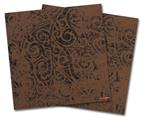WraptorSkinz Vinyl Craft Cutter Designer 12x12 Sheets Folder Doodles Chocolate Brown - 2 Pack