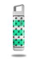 Skin Decal Wrap for Clean Bottle Square Titan Plastic 25oz Kearas Daisies Stripe Sea Foam (BOTTLE NOT INCLUDED)