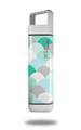Skin Decal Wrap for Clean Bottle Square Titan Plastic 25oz Brushed Circles Seafoam (BOTTLE NOT INCLUDED)