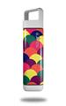 Skin Decal Wrap for Clean Bottle Square Titan Plastic 25oz Brushed Cirlces Multi Dark (BOTTLE NOT INCLUDED)