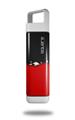 Skin Decal Wrap for Clean Bottle Square Titan Plastic 25oz Ripped Colors Black Red (BOTTLE NOT INCLUDED)
