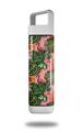 Skin Decal Wrap for Clean Bottle Square Titan Plastic 25oz Famingos and Flowers Pink (BOTTLE NOT INCLUDED)
