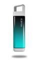 Skin Decal Wrap for Clean Bottle Square Titan Plastic 25oz Smooth Fades Neon Teal Black (BOTTLE NOT INCLUDED)
