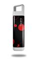 Skin Decal Wrap for Clean Bottle Square Titan Plastic 25oz Lots of Dots Red on Black (BOTTLE NOT INCLUDED)