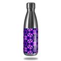 Skin Decal Wrap for RTIC Water Bottle 17oz Daisies Purple (BOTTLE NOT INCLUDED)