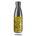 Skin Decal Wrap for RTIC Water Bottle 17oz Folder Doodles Yellow (BOTTLE NOT INCLUDED)