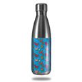 Skin Decal Wrap for RTIC Water Bottle 17oz Crabs and Shells Blue Medium (BOTTLE NOT INCLUDED)