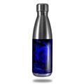 Skin Decal Wrap compatible with RTIC Water Bottle 17oz Liquid Metal Chrome Royal Blue (BOTTLE NOT INCLUDED)