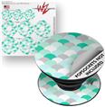 Decal Style Vinyl Skin Wrap 3 Pack for PopSockets Brushed Circles Seafoam (POPSOCKET NOT INCLUDED)