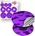 Decal Style Vinyl Skin Wrap 3 Pack for PopSockets Deathrock Bats Purple (POPSOCKET NOT INCLUDED)