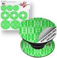 Decal Style Vinyl Skin Wrap 3 Pack for PopSockets Skull And Crossbones Pattern Green (POPSOCKET NOT INCLUDED)
