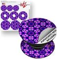 Decal Style Vinyl Skin Wrap 3 Pack for PopSockets Daisies Purple (POPSOCKET NOT INCLUDED)