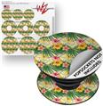 Decal Style Vinyl Skin Wrap 3 Pack for PopSockets Beach Flowers 02 Yellow Sunshine (POPSOCKET NOT INCLUDED)