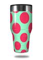 Skin Decal Wrap for Walmart Ozark Trail Tumblers 40oz Kearas Polka Dots Pink And Blue (TUMBLER NOT INCLUDED) by WraptorSkinz
