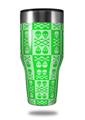 Skin Decal Wrap for Walmart Ozark Trail Tumblers 40oz Skull And Crossbones Pattern Green (TUMBLER NOT INCLUDED) by WraptorSkinz