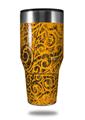 Skin Decal Wrap for Walmart Ozark Trail Tumblers 40oz Folder Doodles Orange (TUMBLER NOT INCLUDED) by WraptorSkinz