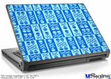 Laptop Skin (Large) - Skull And Crossbones Pattern Blue