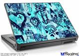 Laptop Skin (Large) - Scene Kid Sketches Blue