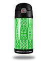 Skin Decal Wrap for Thermos Funtainer 12oz Bottle Skull And Crossbones Pattern Green (BOTTLE NOT INCLUDED) by WraptorSkinz