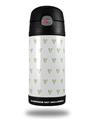 Skin Decal Wrap for Thermos Funtainer 12oz Bottle Hearts Green (BOTTLE NOT INCLUDED) by WraptorSkinz