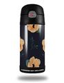 Skin Decal Wrap for Thermos Funtainer 12oz Bottle Poppy Orange Navy (BOTTLE NOT INCLUDED)